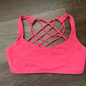Lululemon Pink Strappy Sports Bra